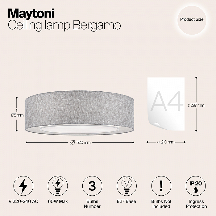 Светильник Maytoni MOD613CL-04GR