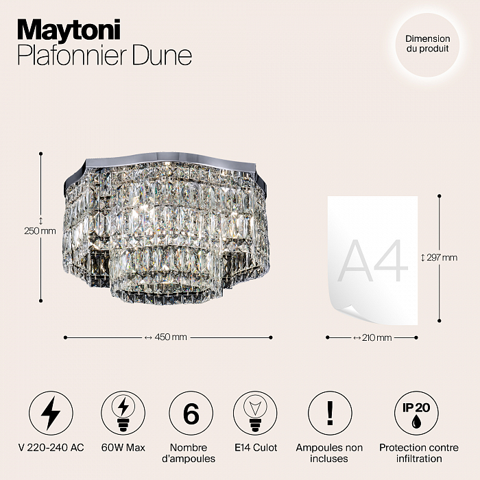 Светильник потолочная Maytoni DIA005CL-06CH