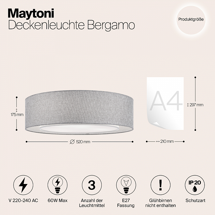 Светильник Maytoni MOD613CL-04GR