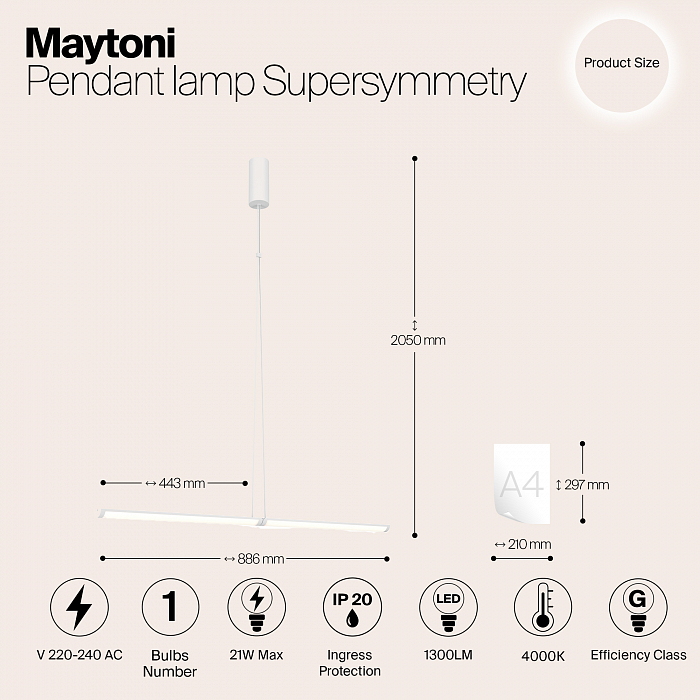 Светильник Maytoni P096PL-L11WK1